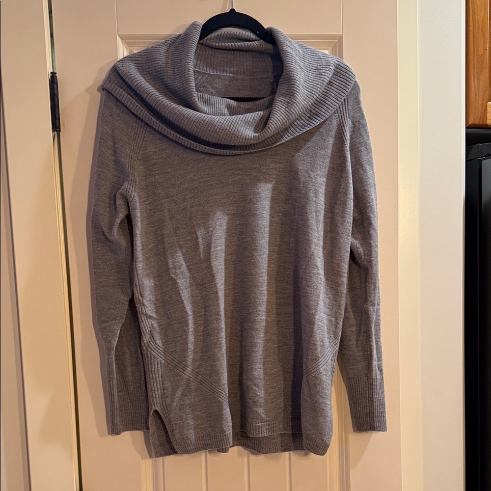 Gray Cowl Neck Sweater